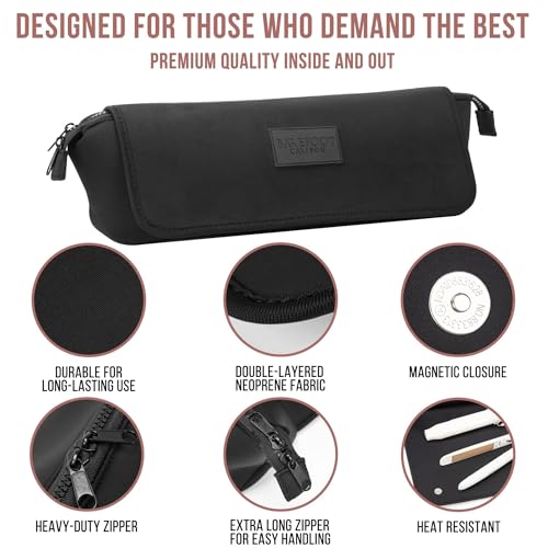 Hair Tools Travel Bag and Heat Resistant Mat 17" (Black)