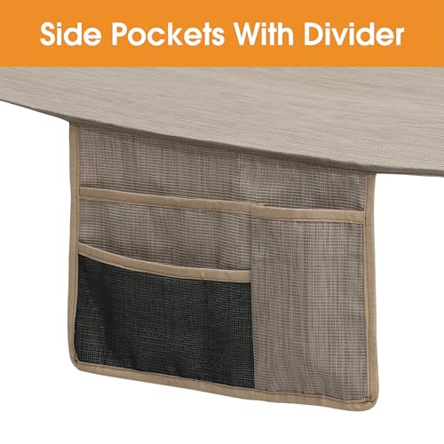 Lazy Daze Double Olefin Quick Dry Hammock with Spreader Bar for Outdoor (Khaki)