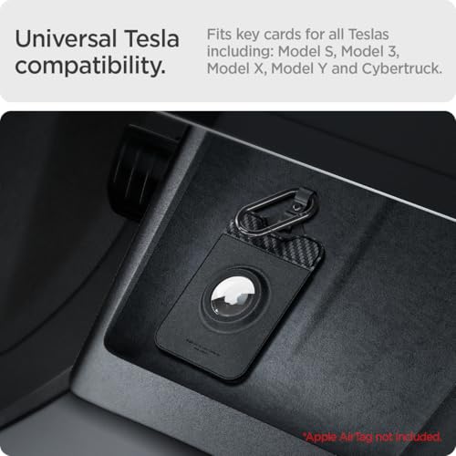 Air Fit Key Card Holder for Tesla with AirTag Slot (Carbon Weave - Airtag Slot)