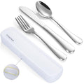Travel Utensils with Case (Silver)