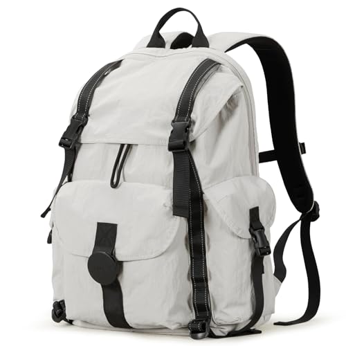 Travel Backpack for Women Men (Light Gray / 18 Inch)
