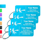 4PCS Personalized Luggage Tag (Lake Blue / Small)