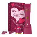 2-in-1 Bikini Trimmer for Women, Beach Essentials for Women (Berry Red)