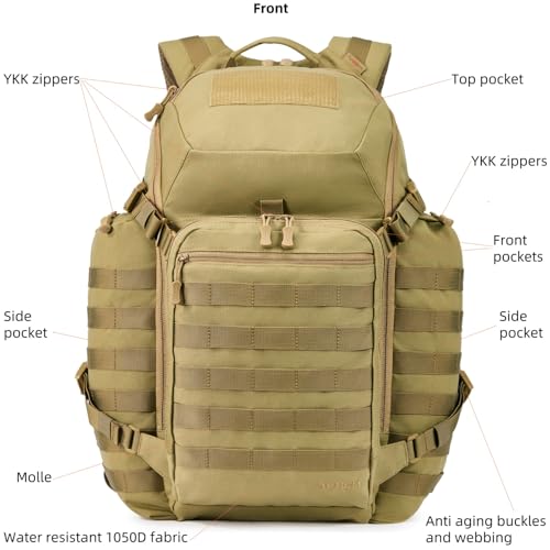 52L Tactical Backpack (Tan)