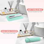 Plus Size Silicone Heat Resistant Mat for Hair Tools (Green)
