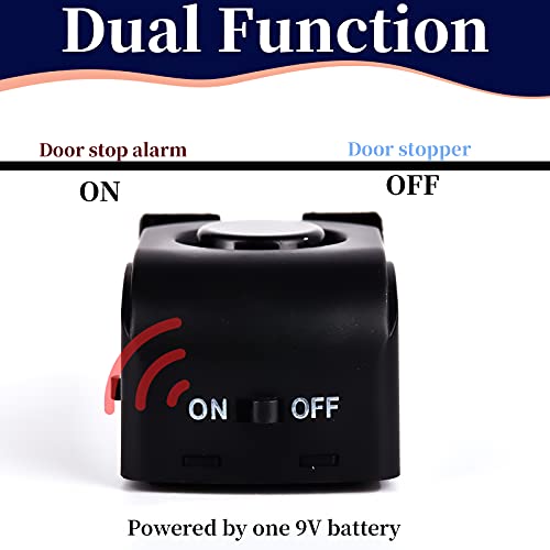 Door Stop Alarm (2 Pack / Black)