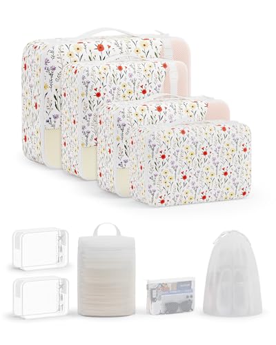 Packing Cubes for Travel (02 Flower)