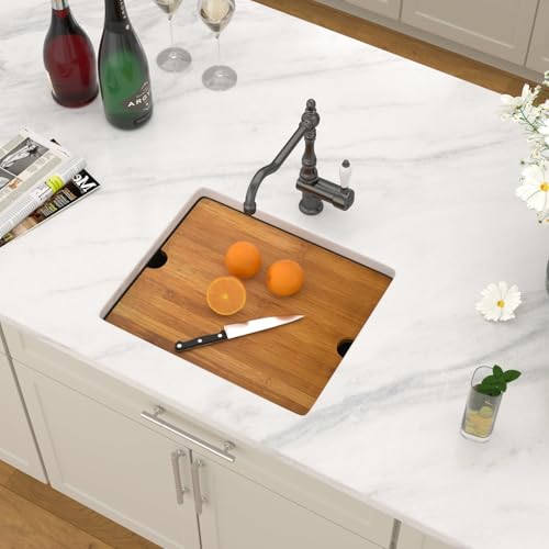 21"x18" Black Undermount Granite Composite Bar Sink Workstation (Black-Workstation / 21"x18")