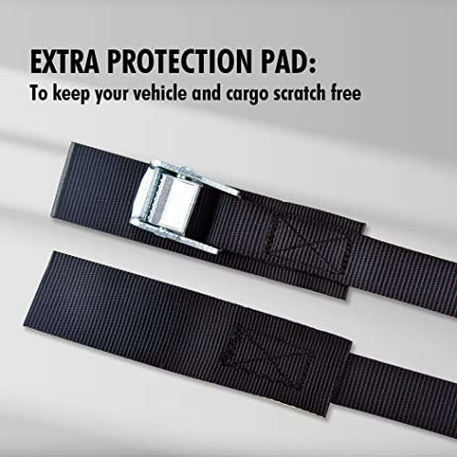 1" x 15 ft Cam Buckle Straps (8 PK / Black)