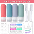 16pack Travel Bottles for Toiletries (16PCS/Warm Color)