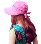 Sun Hats for Women with UV Protection Wide Brim Sun Hat Visor Summer Beach Outdoor Foldable Womens Cap Rose (One Size-Medium / Rose)