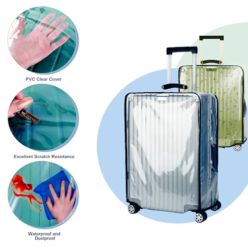 Luggage Cover 28 Inch TSA Approved (Transparent / L (28-29 Inch Suitcase))