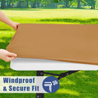2 Pack Rectangle Spandex Fitted Table Cloth (Camel / 96" x 30" (Rectangular))