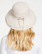 Women's Holiday Sun Hat UPF 50+ (Small-Medium / Natural/Beige)