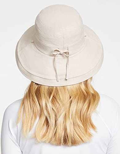 Women's Holiday Sun Hat UPF 50+ (Small-Medium / Natural/Beige)