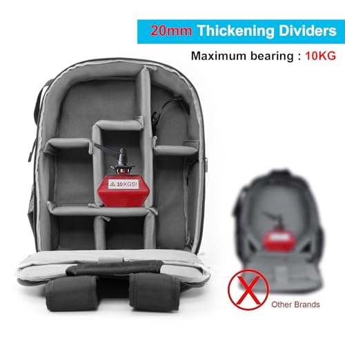 Camera Backpack Bag for DSLR (Black / 3.0 Large)