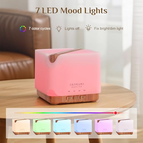 Essential Oil Diffuser for Home with Top 6 Essential Oil Sets (Golden)