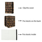 Bookshelf Passport Holders Leather Passport Wallet for Travel Essentials (Bookshelf / One Size)