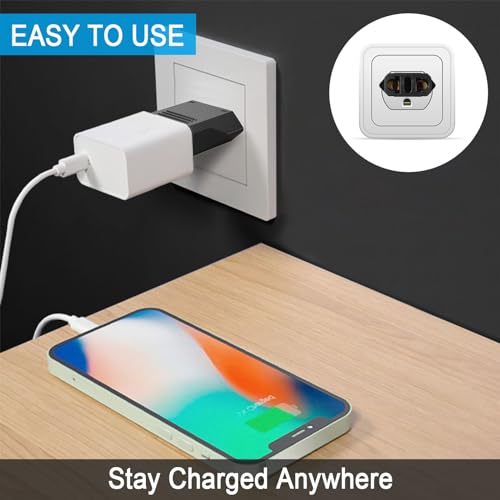 European to US Plug Adapter (Black)