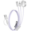 1Pack Travel Essentials for Apple Watch Charger (Purple / 1Pack-4FT)