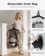 Slim Laundry Basket with Lid (Grey / 70L)