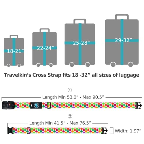 Travelkin Luggage Straps TSA Approved (Honeycomb)
