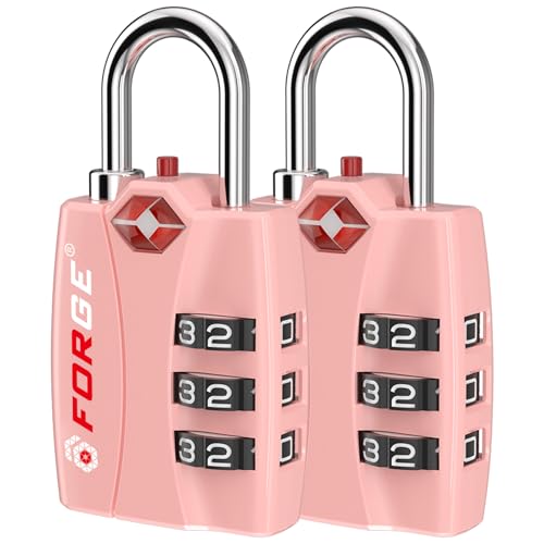 Open Alert TSA Approved Luggage Locks (Pink 2PK)