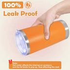 20oz Tumbler Stainless Steel Tumbler Coffee Tumbler with Lid Orange (Orange)