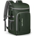 Cooler Backpack Insulated Leak Proof for Women Men Soft Cooler Bag (36 Cans / Leather Green)