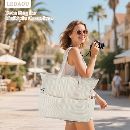 Large Beach Bag for Women (Khaki)