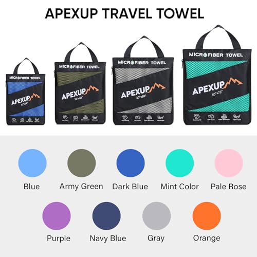 Microfiber Travel Towel (Blue / 72"×40" Single)