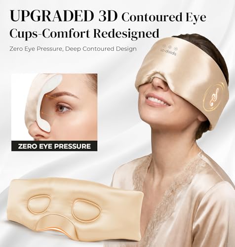 3D Silk Bluetooth Sleep Mask (Champagne)