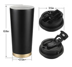 Coffee Travel Mug with Flip Lid (Black_TravelMug_16oz)