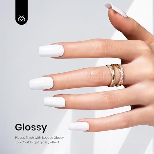 Beetles White Gel Polish Set (A - Creme White | 2Pcs White)