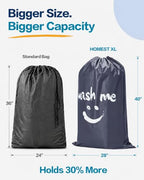 2 Pack XL Wash Me Travel Laundry Bag ((2 Pack - Wash Me) Grey)