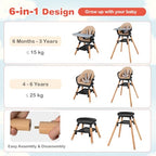 Baby High Chair (Coffee)