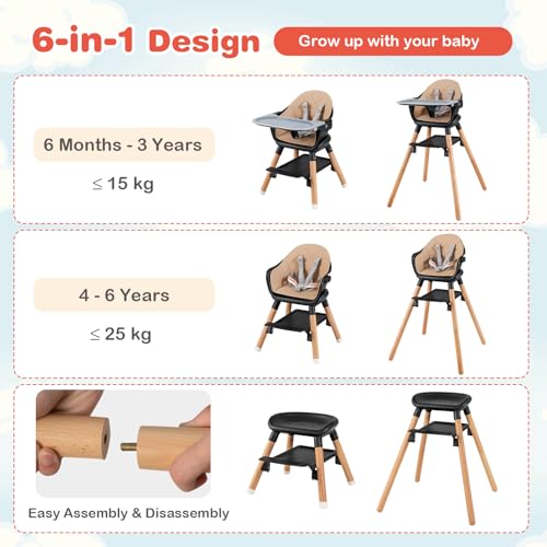 Baby High Chair (Coffee)