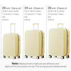 20 Inch Carry On Luggage PC Hardside Suitcases with Wheels & TSA for Travel Woman Men (Lark Yellow TSA2 / 20-inch)