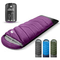 Sleeping Bags for Adults Kids 4 Season Camping Sleeping Bag Gear (Purple)