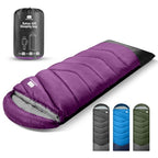 Sleeping Bags for Adults Kids 4 Season Camping Sleeping Bag Gear (Purple)