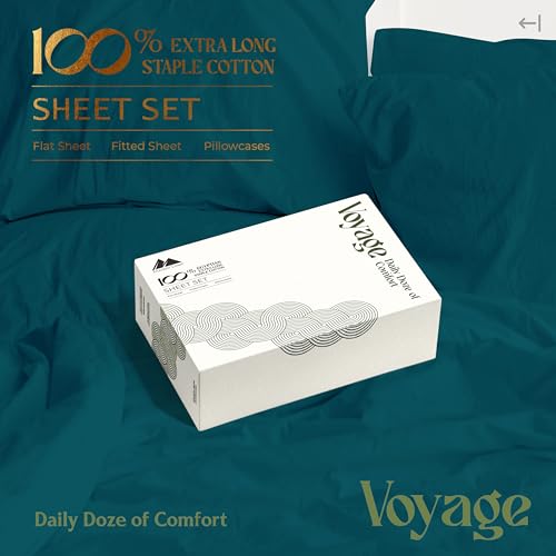 100% Egyptian Cotton Full Size Sheets Set (Full / 12 - Teal)