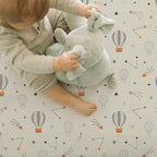 Stretch Fitted Bassinet Sheet Set BROLEX 2 Pack Cradle Sheets for Bassinet Pad (Starsmoon Balloon / 32x16 Inch)