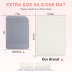 Oversize Silicone Heat Resistant Mat for Hair Tools (Ivory)