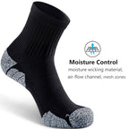 Unisex Cushioned Compression Sport Quarter Socks (X-Large / 4-pairs Black)