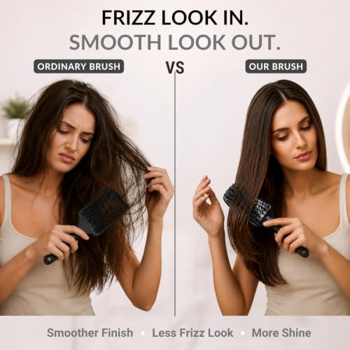 Curved Vented for Blow Drying (Black / Large)