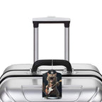 2 Pack Luggage Tags for suitcases Guitar Funny cute cat Luggage Tag (Guitar Cat)