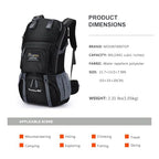 40L Hiking Backpack Lightweight Travel Backpack for Men&Women Outdoor Camping Backpacking (40l-sky Black)
