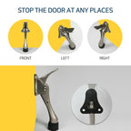 One Touch Kickdown Door Stopper (Black / 4 INCH X 4 PACK)