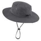 UPF50+ Mens Sun Hat Wide Brim Fishing Hat Sun Protection Bucket Hat for Men Women Beach Gardening Golf Dark Grey (One Size / Dark Grey)