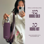 Recycled Stainless Steel Explorer with Flip Straw Lid (Plum / 32 Ounces)